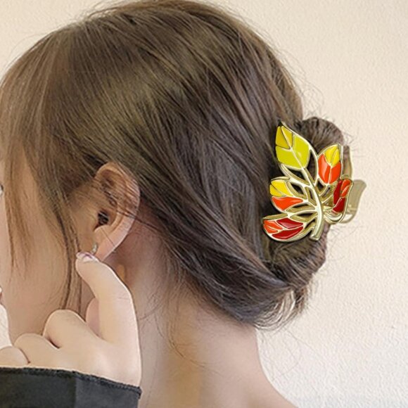 Leave Fall Elegant Hair Claw Clip